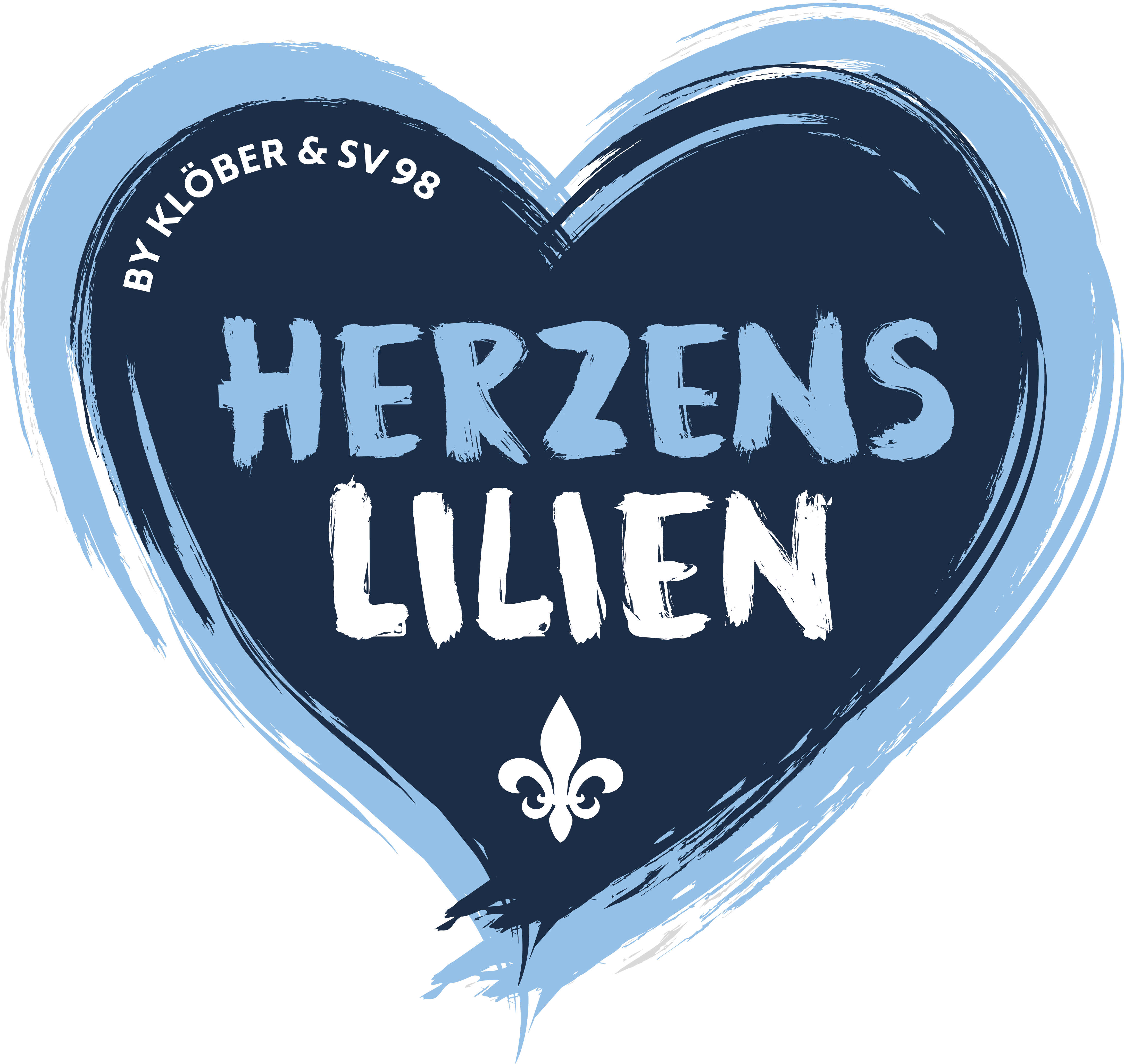 Kloeber Herzenslilien Logo Outline Weiss Ohne Headline