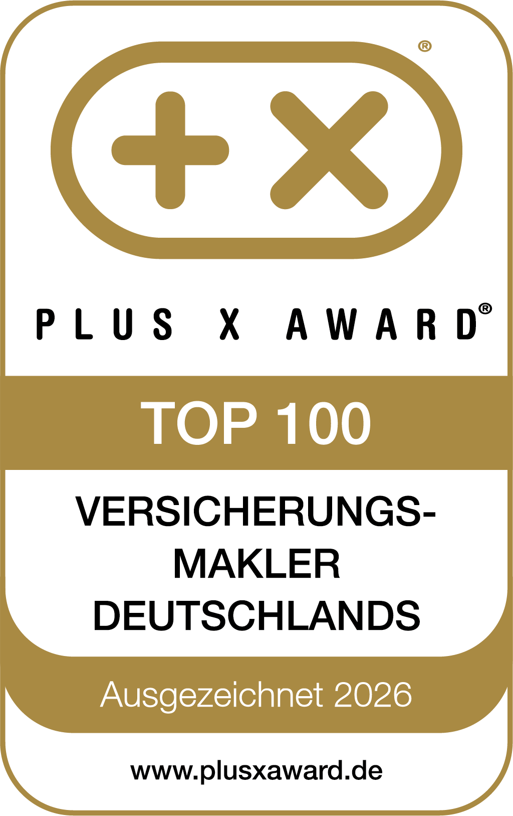 Plus X Award Top 100 Versicherungsmakler Deutschlands 2026
